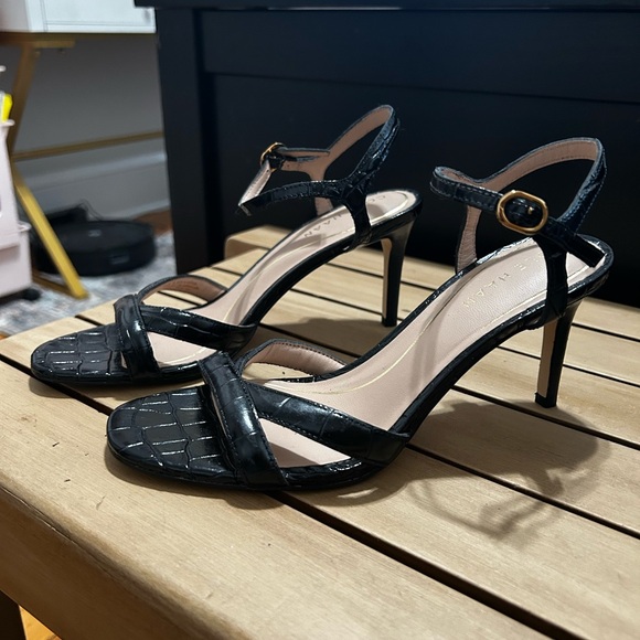 Cole Haan Black Strappy Heels - Picture 3 of 6